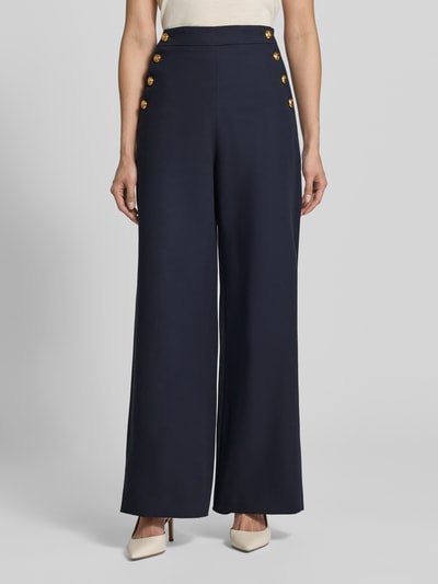 Max Mara Studio Wijdte broek van puur katoen model 'BETULLA' Marineblauw - 4