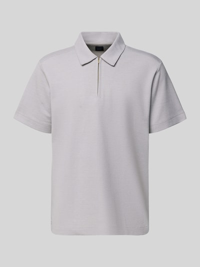 SCHIESSER Regular Fit koszulka polo z zamkiem błyskawicznym Jasnoszary 2