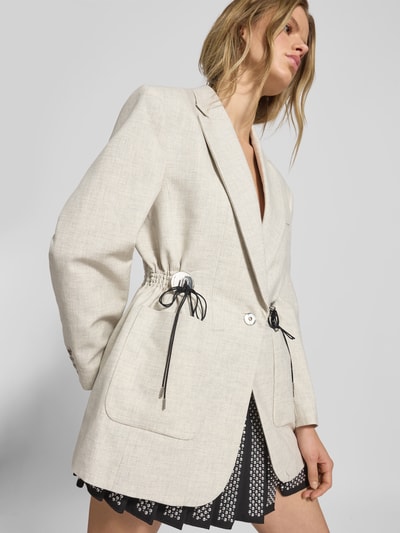 Rabanne Blazer mit Reverskragen Hellgrau 3