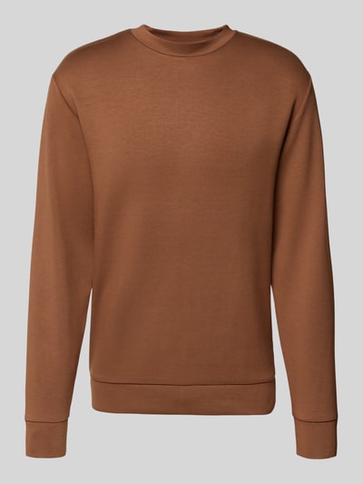SELECTED HOMME Regular Fit Sweatshirt aus Viskose-Mix Modell 'EMANUEL' Dunkelorange 2