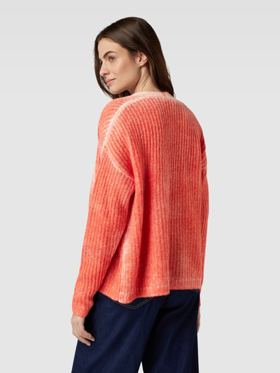 Frieda & Freddies Oversized cardigan met labeldetail Koraal - 5