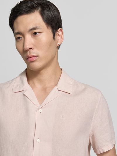 CK Calvin Klein Koszula casualowa o kroju regular fit z mieszanki lnu i lyocellu Piaskowy 3
