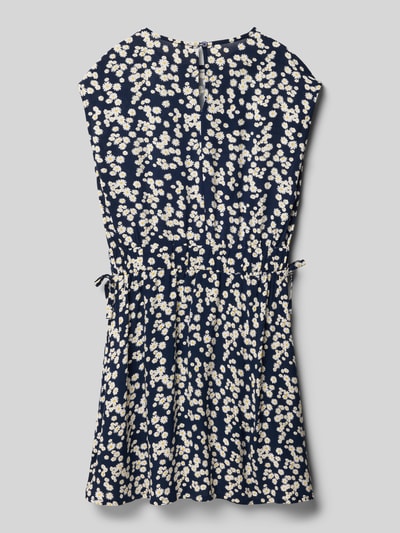 ONLY Getailleerde vrijetijdsjurk van pure viscose model 'ZALINA' Marineblauw - 3