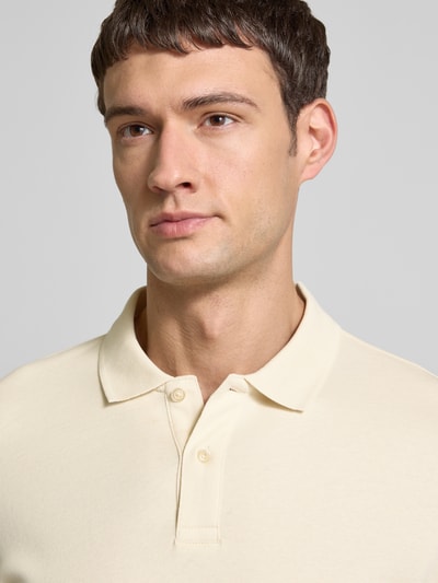 Christian Berg Men Regular Fit Poloshirt mit Knopfleiste Metallic Beige 3