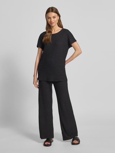 Christian Berg Woman T-shirt met geribde ronde hals Zwart - 1