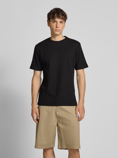 Only & Sons Relaxed fit T-shirt met wafelpatroon Zwart - 4
