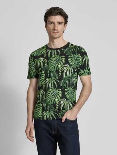 MCNEAL T-Shirt im Allover-Look mit Rundhalsausschnitt Khaki 4