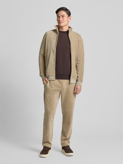 MCNEAL Sweatjacke mit Stehkragen Mud 1