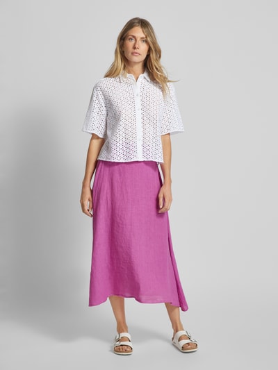 Heartkiss Linnen rok met elastische band Fuchsia - 1