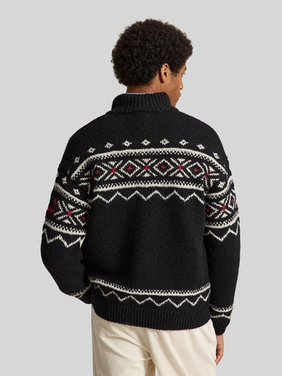 Polo Ralph Lauren Regular Fit Pullover aus Wolle mit Troyerkragen Black 5