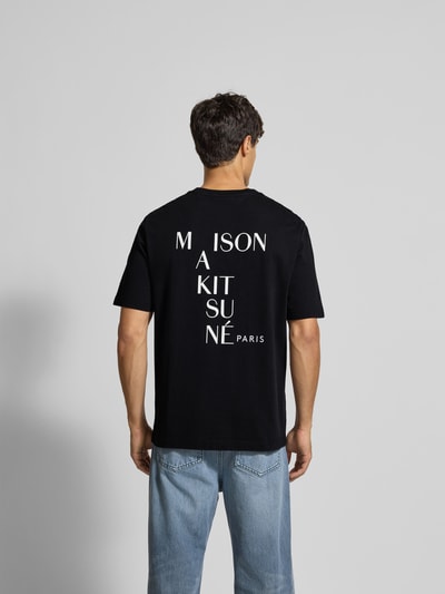 MAISON KITSUNÉ Regular Fit T-Shirt aus reiner Baumwolle Black 5