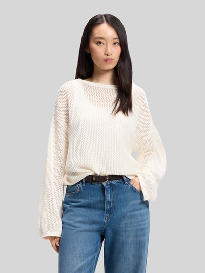 BOSS Orange Loose Fit Pullover aus reiner Baumwolle Modell 'C_FARDE' Offwhite 4