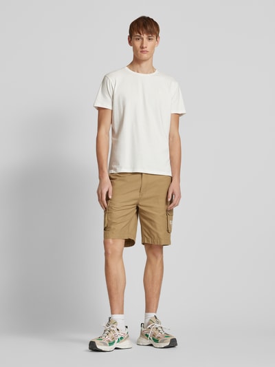 KARL KANI Regular Fit Cargoshorts mit Label-Stitching Beige 1