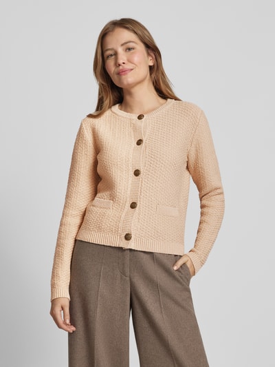 Christian Berg Woman Selection Cardigan met structuurmotief Taupe - 4