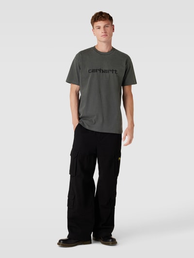 Carhartt Work In Progress T-Shirt mit Label-Stitching Modell 'DUSTER' Anthrazit 1
