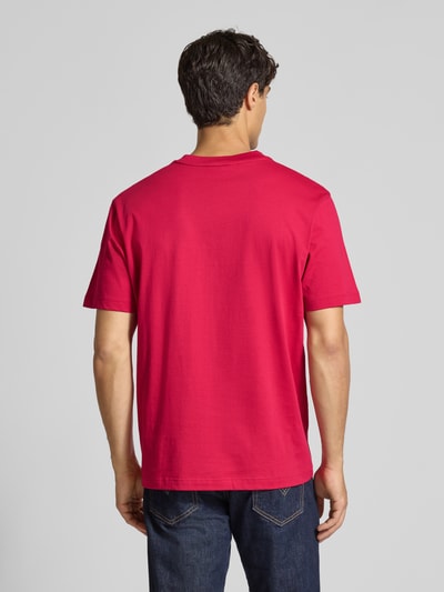 Lacoste Regular fit T-shirt van puur katoen Felroze - 5