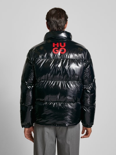 HUGO Steppjacke mit Label-Print Modell 'Biron' Black 5