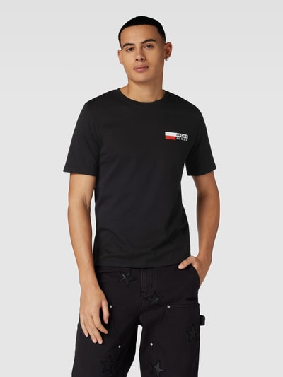 Jack & Jones T-Shirt mit Label-Print Modell 'CORP' Black 4