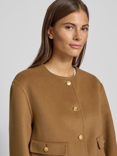 Tommy Hilfiger Kurtka wełniana o kroju regular fit z ozdobnymi guzikami Camel 3