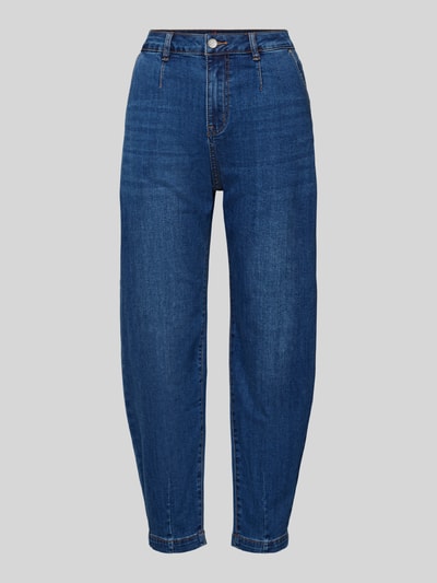 Produktfoto, Jeans mit Gesäßtaschen von Buena Vista in dunkelblauem Baumwoll-Mix mit Viskose-Anteil, lockerer Schnitt, sichtbare Nähte.