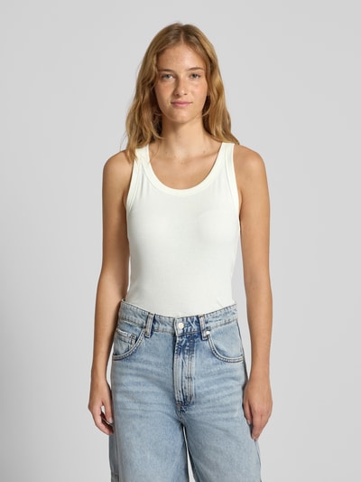 Marc O'Polo Denim Slim fit tanktop van katoenmix  Offwhite - 4