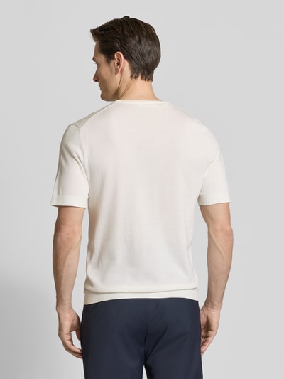 Selected Homme Regular fit gebreid shirt van biologisch katoen model 'TORINO' Offwhite - 5