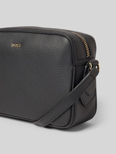 BOSS Umhängetasche aus genarbtem Rindsleder Black 3