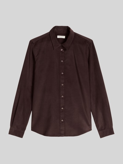 Marc O'Polo Regular Fit Langarm Bluse aus Lyocell-Baumwoll-Mix Dunkelrot 2
