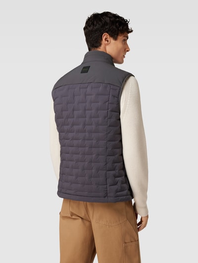 BOSS Green Bodywarmer met opstaande kraag, model 'Petrick' Grafiet - 5