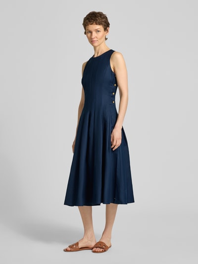 Tommy Hilfiger Tailliertes Freizeitkleid mit Leinen und Viskose-Anteil Marine 1