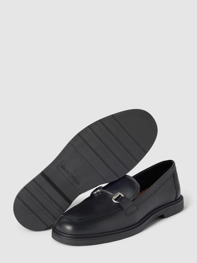 Marc O'Polo Penny loafers met schachtbrug in metallic, model 'Silke' Zwart - 4