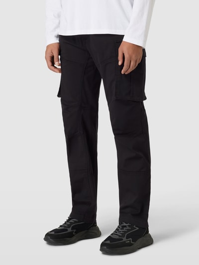 MCNEAL Loose Fit Cargohose in unifarbenem Design Black 4