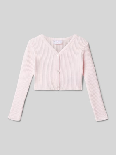 DANAMADE Cardigan mit V-Ausschnitt Rosa 1