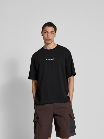 MAISON KITSUNÉ Oversized T-Shirt aus Baumwolle Black 4