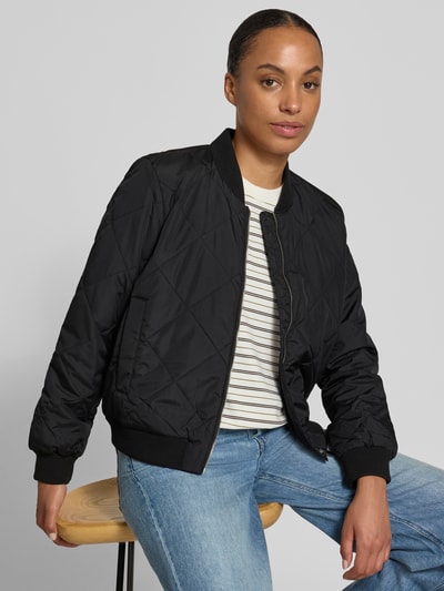 Tom Tailor Denim Regular fit bomberjack met ribboordjes Zwart - 3