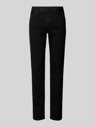 ALBERTO Regular fit jeans in 5-pocketmodel, model 'Pipe' Zwart - 2