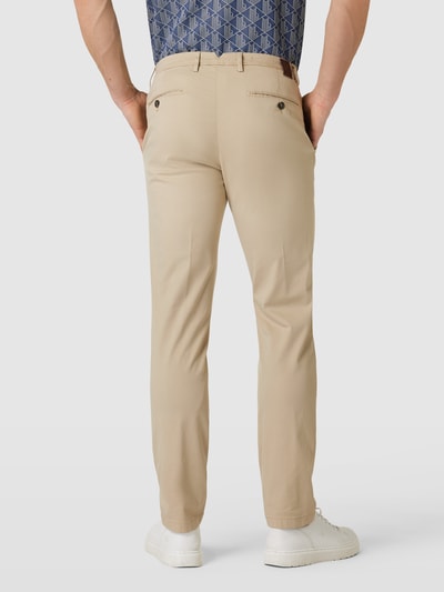 g1920 Slim fit chino met achterzakken, model 'SUBWAY' Zand - 5