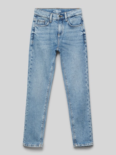 s.Oliver RED LABEL Straight Fit Jeans mit Kontrastnähten Modell 'PETE' Blau 1