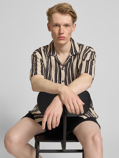 Only & Sons Regular fit vrijetijdsoverhemd met reverskraag, model 'DANI' Zwart - 3