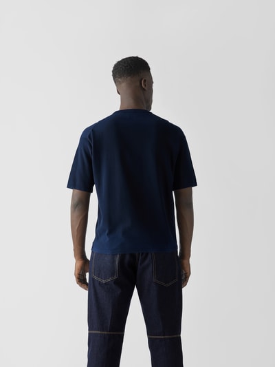 Roberto Collina T-Shirt mit Rundhalsausschnitt Marineblau 5