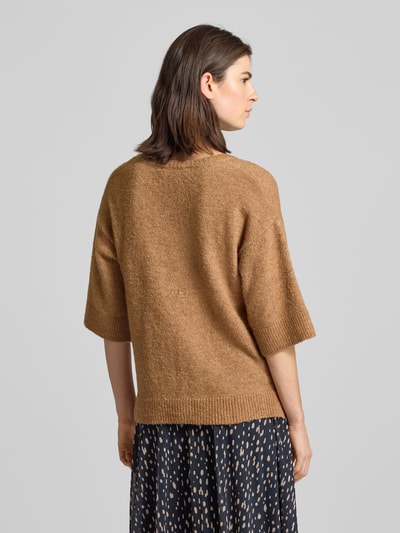 Smith and Soul Gebreid shirt van wolmix met V-hals Beige - 5