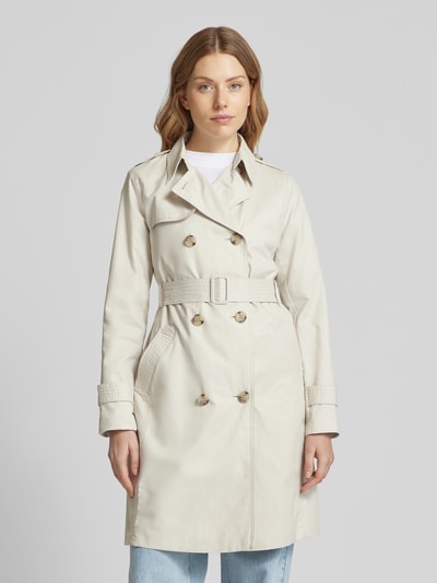 s.Oliver RED LABEL Slim Fit Trenchcoat aus Baumwoll-Mix mit Streifen-Futter Offwhite 4