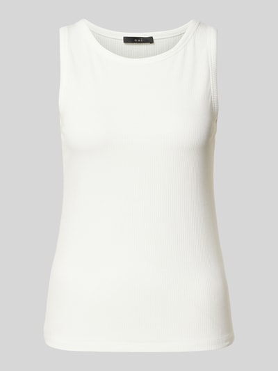 Oui Tanktop in Ripp-Optik Offwhite 2