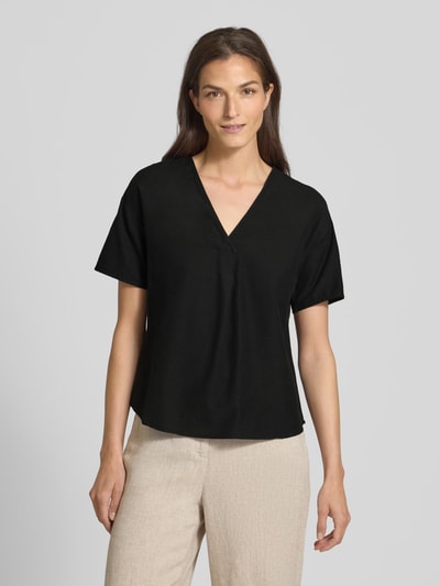 Vila Blusenshirt aus Viskose-Mix mit Leinen-Anteil Modell 'PRISILLA' Black 4