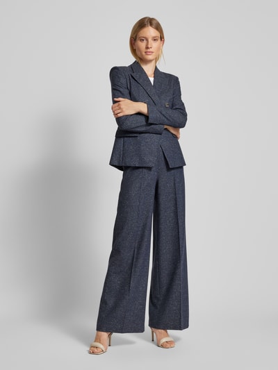 BOSS Wide leg stoffen broek met persplooien, model 'Tupita' Donkerblauw - 1