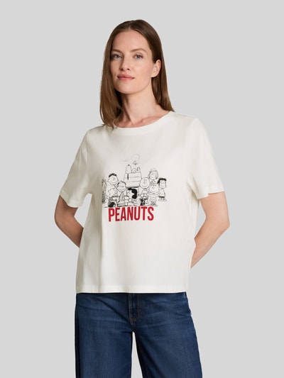 Tom Tailor Loose Fit T-Shirt aus reiner Baumwolle mit Peanuts-Print Weiss 4