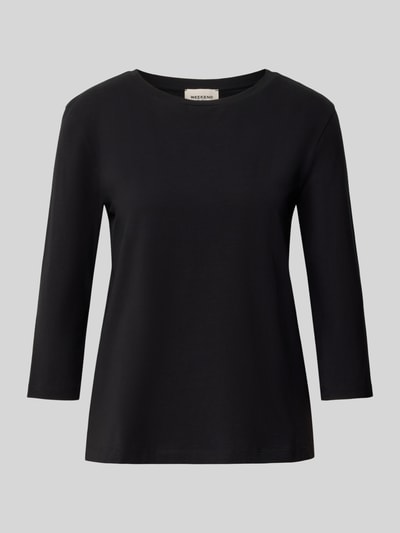 Productfoto, zwart Regular Fit 3/4-shirt uit mix van modal en katoen Modell 'MULTIA' van Weekend Max Mara, dames 3/4-shirt