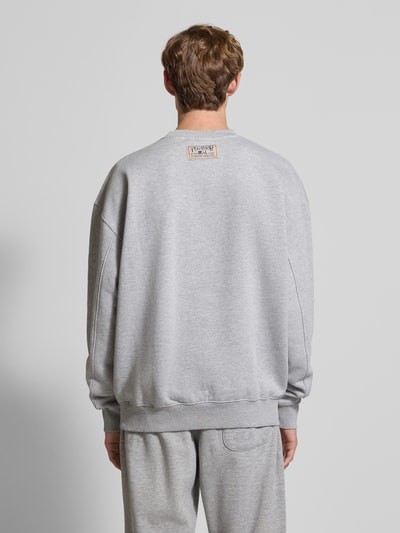 Pegador Sweatshirt mit Rundhalsausschnitt Modell 'Troker' Hellgrau Melange 5