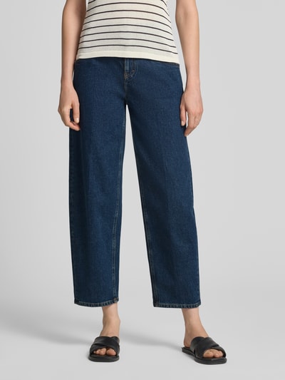 Closed Jeansy o kroju barrel fit z detal z logo model 'STOVER-X' Ciemnoniebieski 4
