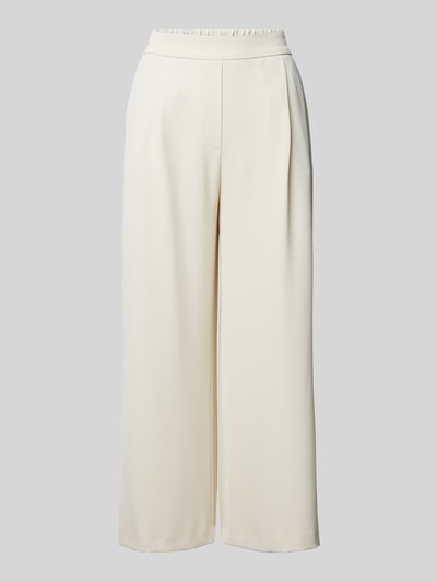 Jake*s Collection Wide Leg Culotte mit Bundfalten Ecru 1